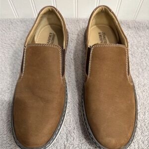 Johnston & Murphy McGuffey Loafers Boys 4M Tan Oiled Nubuck Leather Slip-On